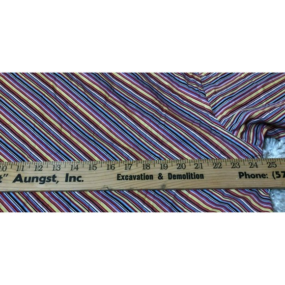 Mens Vazzoni Button Up Rainbow Striped Sz L Single Needle Tailoring Shirt - Picture 6 of 6